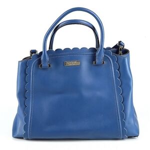 Kate Spade Blue Satchel with Scalloped Edges